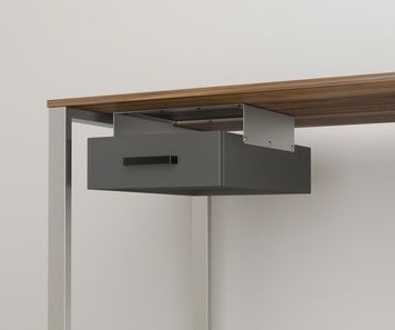 Одинарный навесной ящик для стола BX-1 Антрацит Серебристый 143558c23094 фото