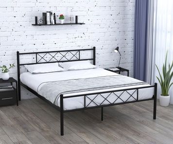 Кровать Сабрина двухспальная Черный 160 см х 200 см 143301c22571 фото