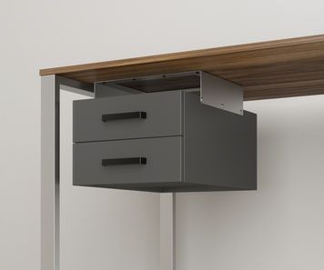 Двойной навесной ящик для стола BX-2 Антрацит Серебристый 143559c23106 фото