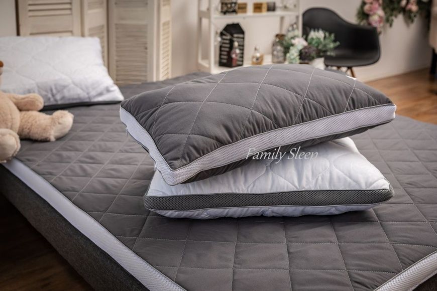 Подушка анатомічна класична "Strong Sleep 3D" 50х70 Gray (Темно-сіра) 1227 фото