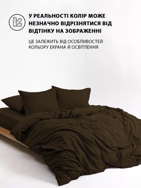 Комплект постільної білизни Good-Dream сатин Chocolate полуторний (GDSCBS145210) GDSCBS145210 фото