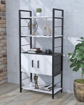 Стелаж L-155 з дверцятами Loft Design Білий 144907c24297 фото